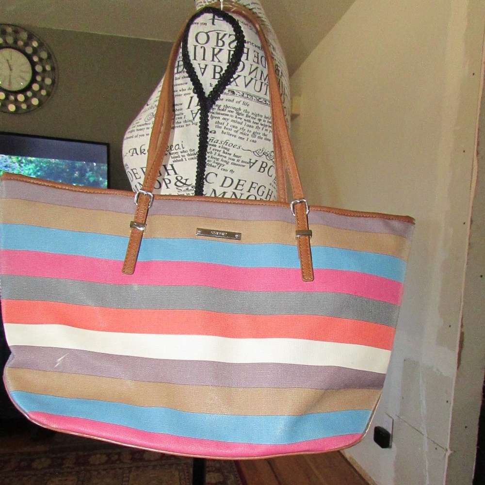Nine West Multicolor Striped Tote